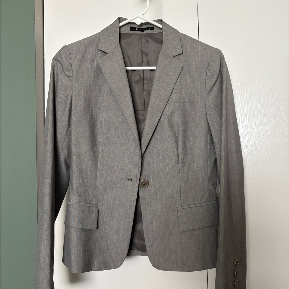 Theory Light Gray Blazer